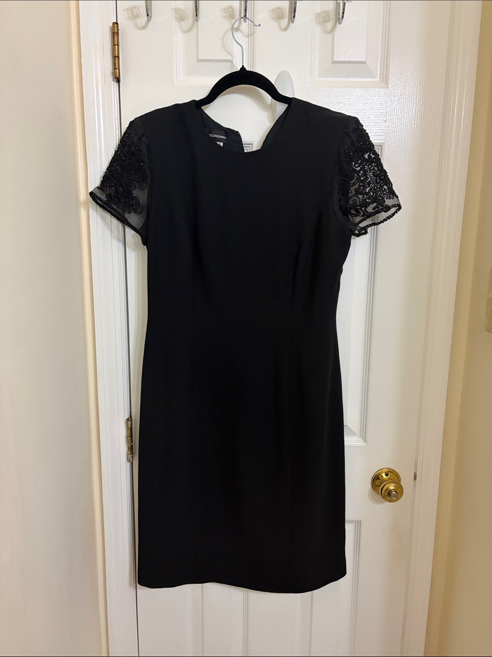 Black Lace-Sleeve Women's Dress